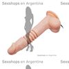 Dildo con sopapa, vibracion y funcion de empuje